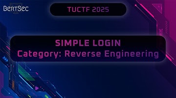 TUCTF 2025: Simple Login (Reverse Engineering)