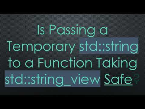 Is Passing a Temporary std::string to a Function Taking std::string_view Safe?