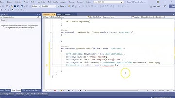 Görsel Programlama II C# İLTİŞİM KUTULARI SaveFileDialog Kullanımı