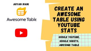 Create an Awesome Table with YouTube Statistics| Aryan Irani