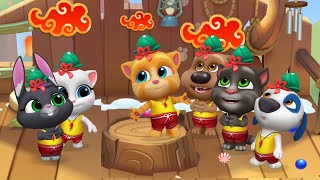 My Talking Tom Friends - Tree House Party &amp; Food Reactions - Pool Patrol Dress up Games