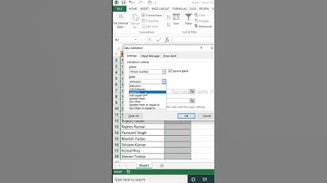 Data Validation || Advance Excel Interview Tips and Tricks #microsoft #shorts #datavalidation