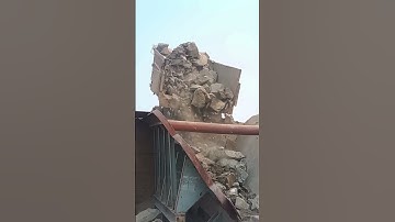 MASSIVE Rock Drop | Jaw Crusher Machine in OPERATION | UNLOADING #shorts #unloading