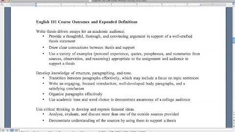 Outcomes Assessment Video