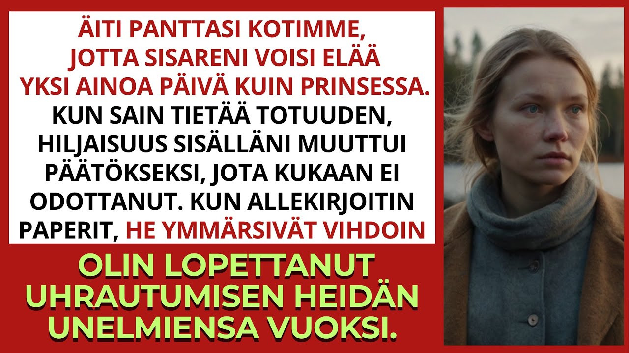 Äiti panttasi kotimme sisareni häiden vuoksi – silloin päätin lopettaa uhrautumisen...