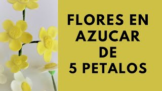 Flores en Azúcar de 5 Pétalos