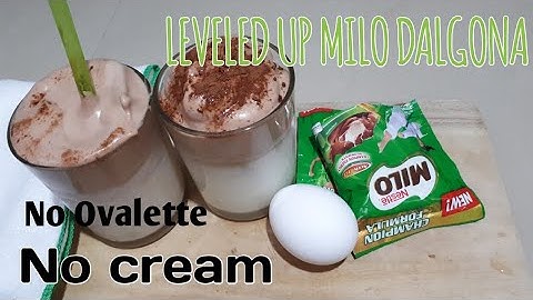 DALGONA MILO | DALGONA MILO WITHOUT  OVALETTE and WHIP CREAM | DALGONA USING EGGWHITES | REGILYN