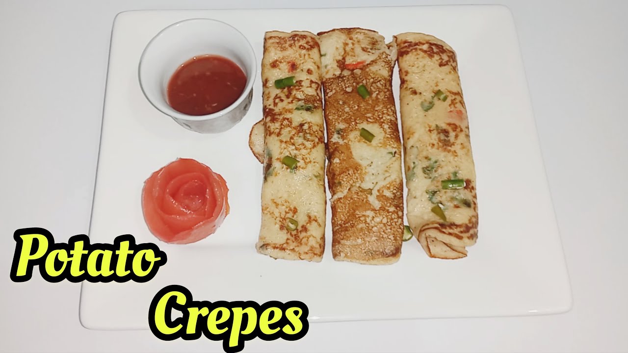 Potato crepes آلو کے کریپس By DELICIOUS KITCHEN & CREATIONS YouTube