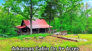 Arkansas Cabin on 9  Acres | Creekside Log Retreat in the Ozarks | AR Real Estate | Aspen Mansions