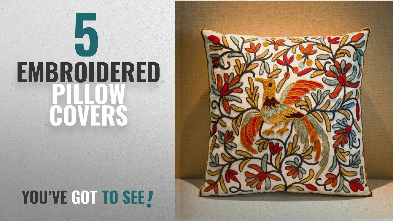 Top 10 Embroidered Pillow Covers [2018 ]: MeMoreCool Bohemia Exotic Style Pillow Sham Exquisite