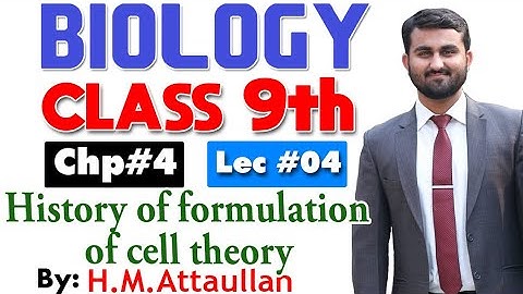 History of formulation of cell theory  | Chapter 4 | 9th class Biology | Lec.4
