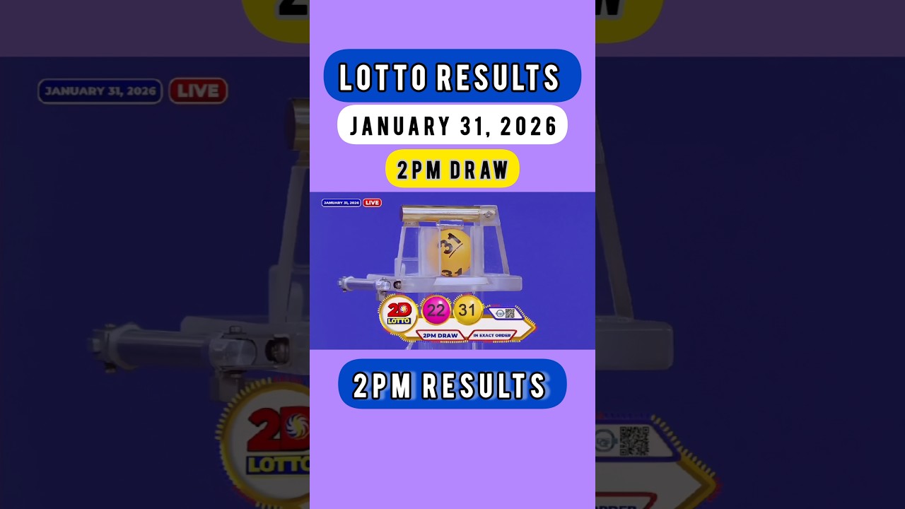 PCSO Lotto Result Today 2PM Live - January 31, 2026 Saturday