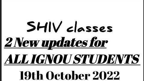 2 NEW UPDATES FOR ALL IGNOU STUDENTS @bhattshivangi2025 @SHIVclasseseconomics