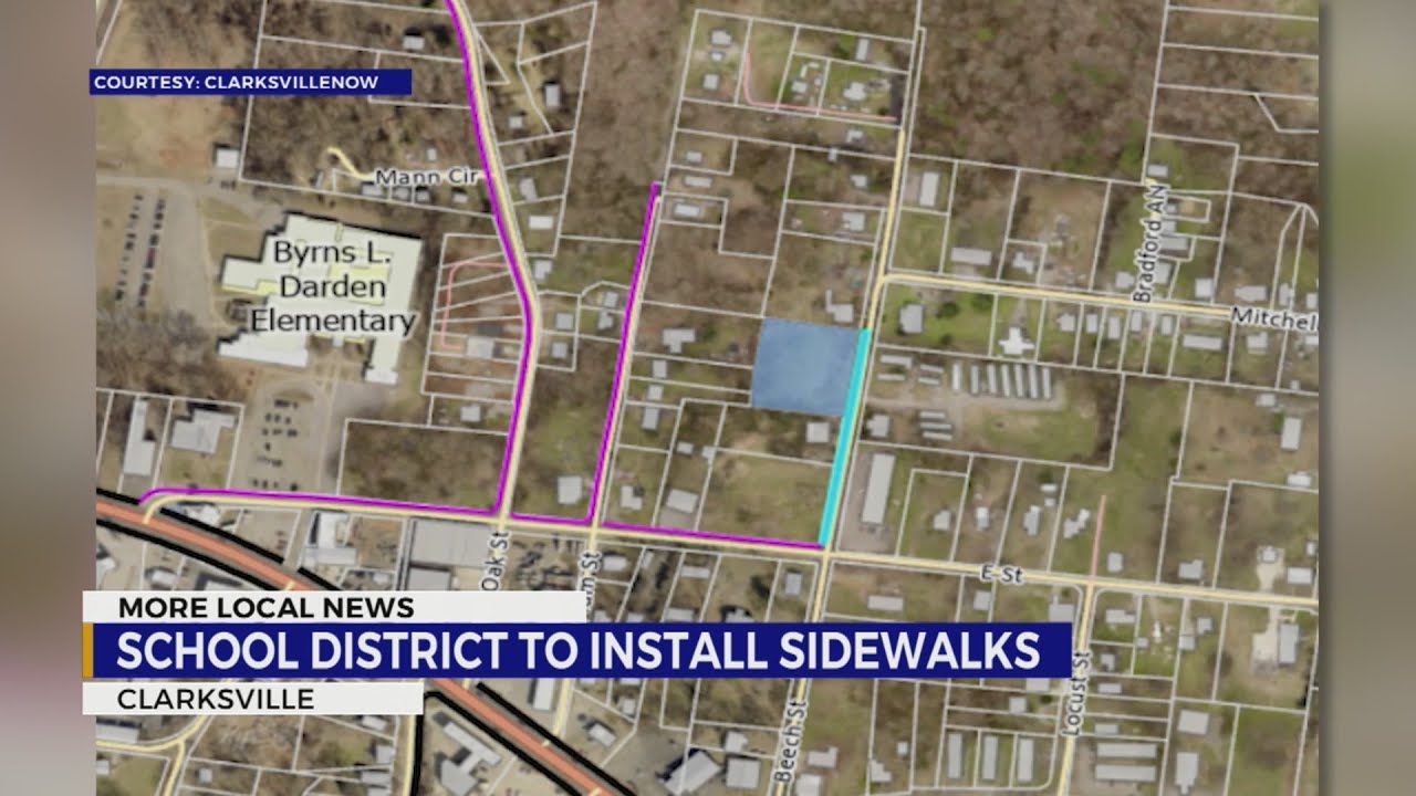 School district to install sidewalks in Clarksville YouTube