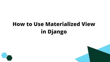 How to Add Materialized View in Django