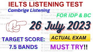 ielts listening practice test with answers | july 2023 | cambridge