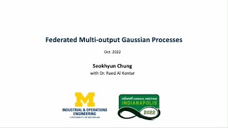 Federated Multi output Gaussian Processes