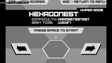 Super Hexagon ( Hyper Mode Hexagonest Hardestestest )