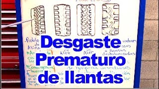 Razones causantes del degaste irregular y prematuro de las llantas de Vehiculos, Cameones y Cameonet