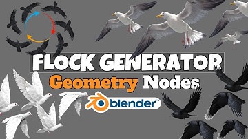 Blender Bird | Flock Generator | Create Massive Bird Flocks with Geometry Nodes in Blender