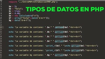 Tipos de datos en PHP - Lección 2