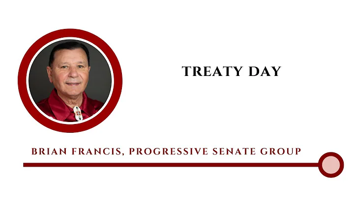 Senator Francis speaks about Treaty Day - October 4, 2022 (English feed)