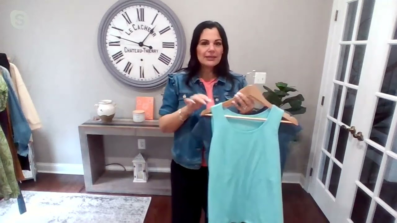 AnyBody Cozy Knit Boyfriend Tee and Layering Tank Pack on QVC