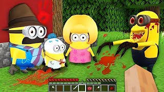 WHAT HAPPENED TO MINIONS FAMILY INVESTIGATION in MINECRAFT ! Scary Minion vs Minions - Gameplay