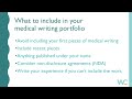 What to include in your medical writing portfolio  write clinic