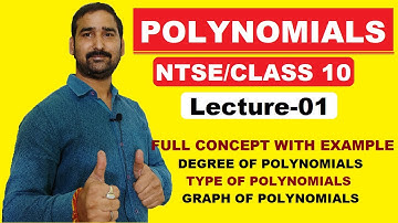 #Class10#NTSE Lecture-01 Polynomials Class 10th chapter 2 RD Sharma || Introduction & graph ||