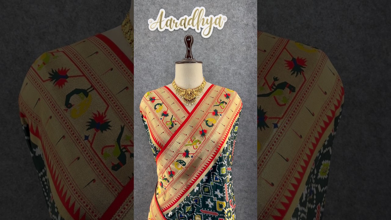 Traditional Kanchivaram Patola Paithani Silk Saree