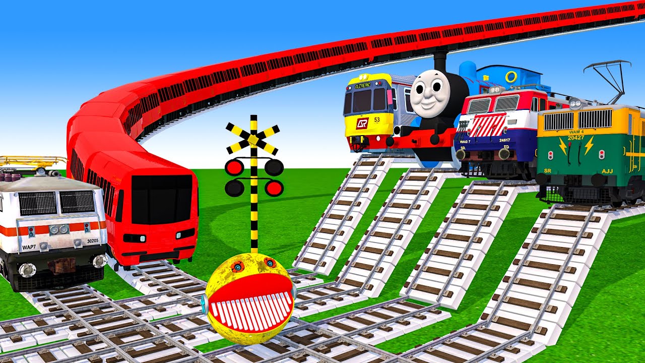 踏切アニメ  あぶない電車 TRAIN 🚦 Fumikiri 3D Railroad Crossing Animation # train #1