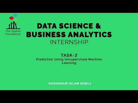 Sparks Foundation Internship  | Data Science  | Task 2 |  Unsupervised ML