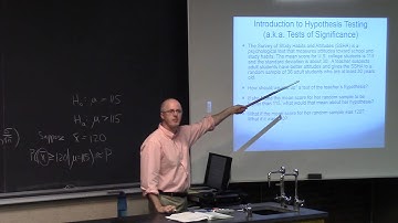 Introductory Statistics, Lec 16A, Statistical Hypothesis Testing (for a Mean), P-value Calculations