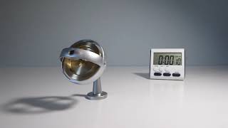 DRILL POWER Regular Gyroscope on Fixed Base at 65 Degrees Angle. No Rising. Falls 0:54