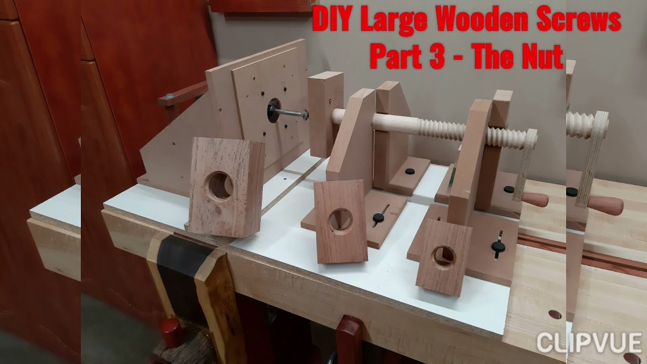 DIY Large Wooden Screws - Part 3 - The Nut 