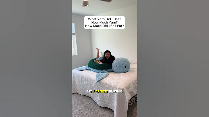 Revealing how much I sold my largest plushie ever for, final yarn count, & more! #crochet #reels