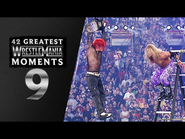 スポーツ WWE WrestleMania Jeff Hardy vs Edge Edge spears Jeff Hardy off a 20-foot ladder | WrestleMania X-Seven