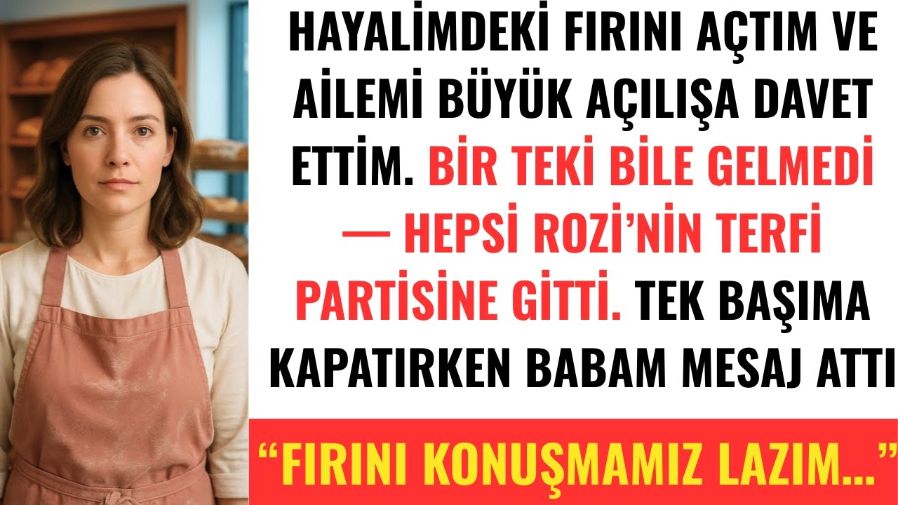 Ben hayalimdeki fırını açtım ve ailemi büyük açılışa davet ettim...
