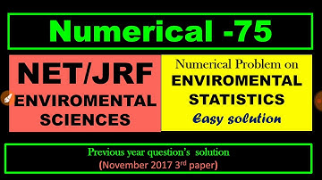 Numerical question of Environmental statistics| NTA UGC NET JRF environmental sciences| mind mapping