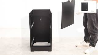 Black narrow card two draw label frame style installation video