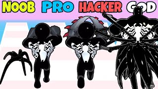 NOOB vs PRO vs HACKER vs GOD in Venom Run 3D