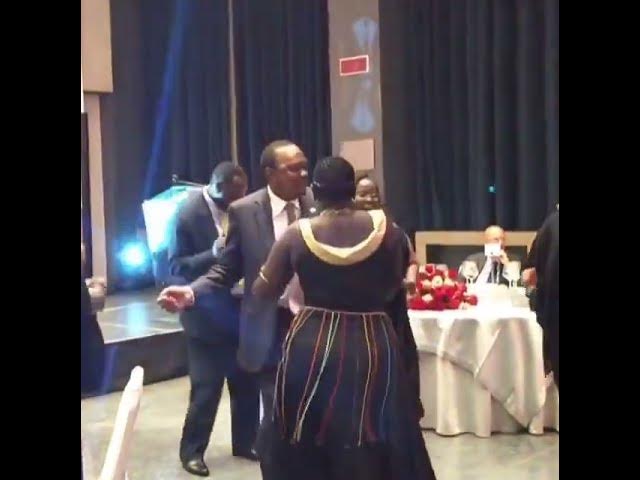 President Uhuru Kenyatta and Emmy Kosgei Dance To Taunet Nelel In Italy
