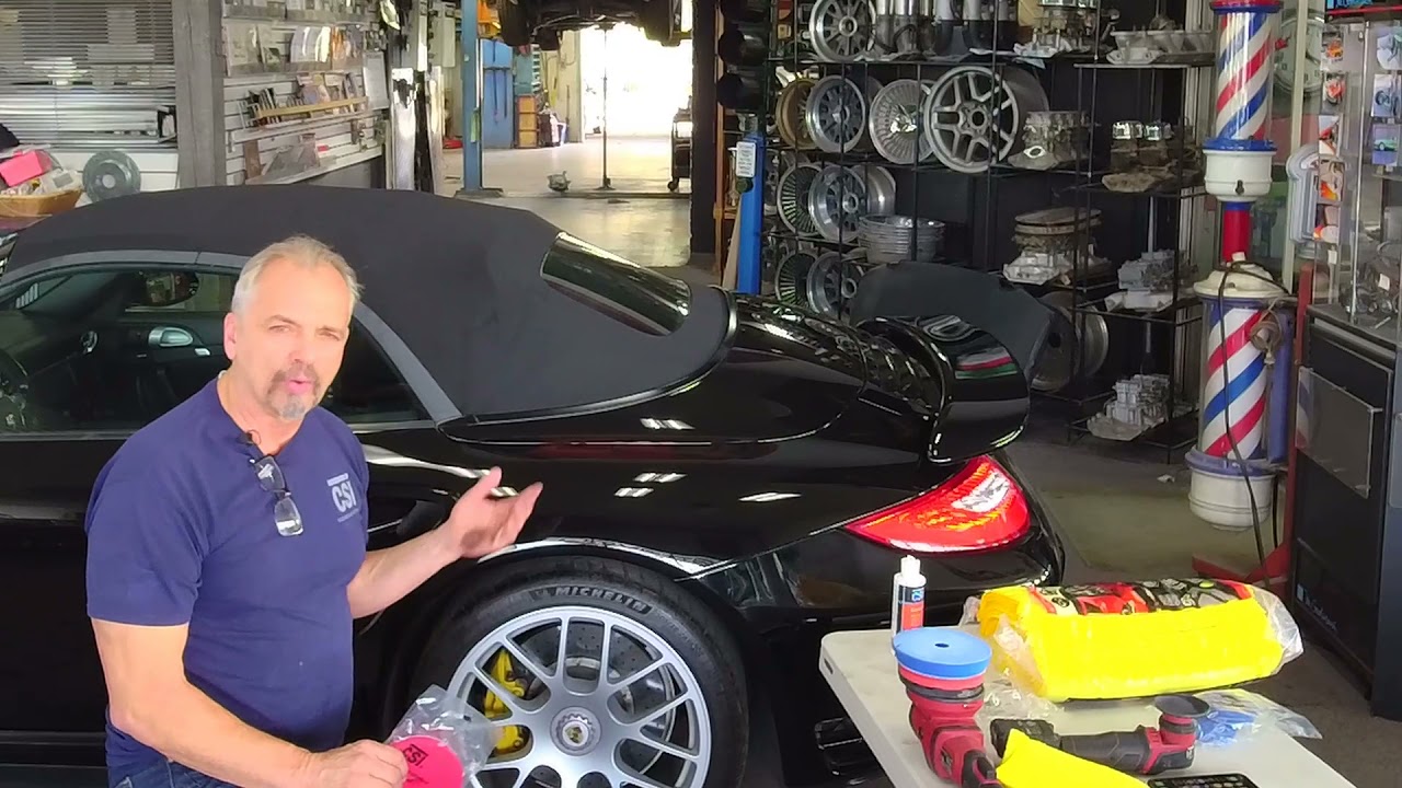 A simple detail on Porsche 911 Twin Turbo Cab using CSI Ceram-X polish.