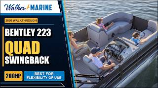 2026 Bentley 223 Quad Swingback Walkthrough | 200HP Pontoon Boat for Sale in Walker, MN
