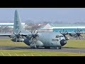 [4K] US Navy C130T Takeoff at Prestwick Airport March 2022