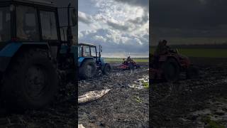 Два трактора вытягивают Фатон с 9тью тоннами груза 😱😱Фатон не смог, трактор помог