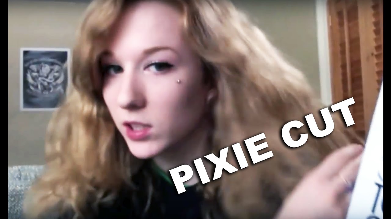 cutting off all my hair - pixie cut! - YouTube