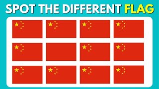 Spot the Different Flag | Learn Country Flags of the World | Easy, Medium, Hard, Impossible