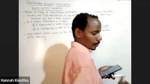 Input Output analysis